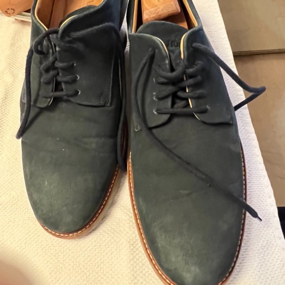 Samuel Hubbard Casual Suede Dress Shoes Navy 10 M